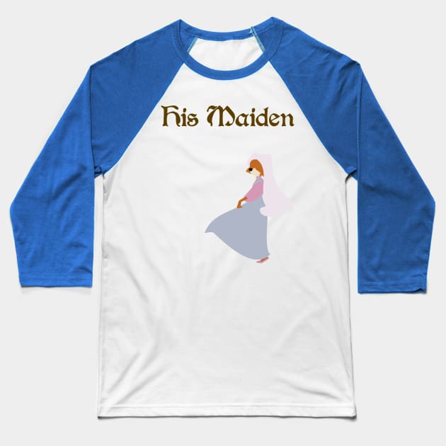 His Maiden Baseball T-Shirt by Kaztiel